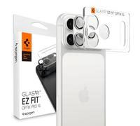 Spigen Glas.tR EZ Fit Optik Pro XL Protezione Fotocamera compatibile con iPhone 17 Pro Max, 1 Pezzi, Argento, Anello Totale, Durezza 9H Pellicola prottetiva