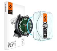 Spigen Glas.tR EZ Fit Vetro Temperato compatibile con Samsung Galaxy Watch 6 Classic 47mm, 2 Pezzi, Installazione Facile, Cristallino, Durezza 9H Pellicola prottetiva