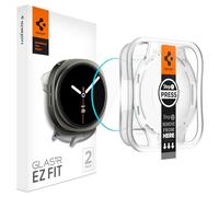 Spigen Glas.tR EZ Fit Vetro Temperato compatibile con Samsung Galaxy Watch8, 40mm, 2 Pezzi, Incompatibile con il case, Installazione Facile, Cristallino, Durezza 9H Pellicola prottetiva