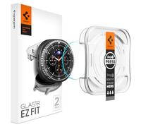 Spigen Glas.tR EZ Fit Vetro Temperato compatibile con Samsung Galaxy Watch8 Classic, 46mm, 2 Pezzi, Installazione Facile, Cristallino, Durezza 9H Pellicola prottetiva