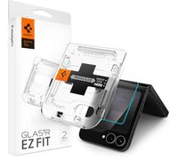 Spigen Glas.tR EZ Fit Vetro Temperato compatibile con Samsung Galaxy Z Flip7 FE, Samsung Galaxy Z Flip6, 2 Pezzi, per Display esterno, Installazione Facile, Durezza 9H Pellicola prottetiva