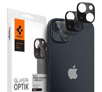 Spigen Glas.tR Optik Protezione Fotocamera compatibile con iPhone 14, iPhone 14 Plus, 2 Pezzi, Néro, Resistente ai Graffi, Durezza 9H Pellicola prottetiva