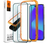 Spigen GLAS.tR Slim AlignMaster Vetro Temperato Apple iPhone 14 Pro Max Nero [2 PACK]