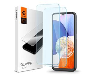 Spigen Glas.tR Slim Vetro Temperato compatibile con Samsung Galaxy A14 5G, Galaxy A14, 2 Pezzi, Anti-graffio, Cristallino, Durezza 9H Pellicola prottetiva