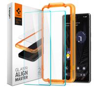 Spigen AlignMaster Vetro Temperato compatibile con Google Pixel 7a, 2 Pezzi, Installazione Semplice con Cornice di Allineamento, Cristallino, Durezza 9H Pellicola prottetiva