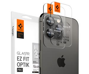 Spigen Glass EZ Fit Optics Pro 2 Pack, nero - iPhone 15 Pro/15 Pro Max/14 Pro/14 Pro Max
