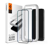 Spigen Glass tR ALM FC Nero, confezione da 2 - iPhone 12/Pro
