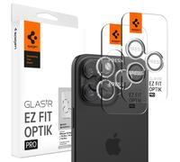 SPIGEN EZ Fit Optik Pro - Protezione per obiettivo della fotocamera per iPhone 16 Pro/16 Pro Max/15 Pro/15 Pro Max/14 Pro/14 Pro Max, facile applicazione, allineamento automatico, vassoio di