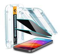 Spigen Glas.tR EZ Fit Vetro Temperato compatibile con iPhone 16, iPhone 15, 2 Pezzi, Anti-Spia, Protezione della Privacy, Durezza 9H Pellicola prottetiva