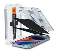 Spigen Glas.tR EZ Fit Vetro Temperato compatibile con iPhone 16e, iPhone 14, iPhone 13, iPhone 13 Pro, 2 Pezzi, Anti-Spia, Protezione della Privacy, Durezza 9H Pellicola prottetiva