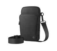 Spigen KD400 Borsello Borsa a Tracolla Uomo Staccabile Tracolla Porta cellulare con Moschettone Compatibile con iPhone, Galaxy ecc - Nero