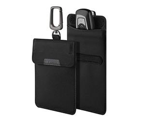 Spigen Klasden Progettato per il blocco del segnale RFID dell'auto Custodia protettiva per portachiavi per auto Custodia per chiavi per auto - Nera