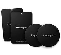 Spigen Kuel [A210] Metallo per supporto magnetico KFZ Handyhalterung con 3M Kleber - confezione da 4 (2 giri 2 Rechteckige)