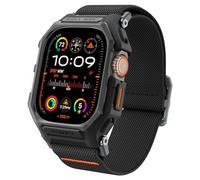 Spigen Lite Fit Pro Cover con Cinturino per Apple Watch Ultra 4/3/2/1 | Custodia monoblocco TPU con cinturino in tessuto leggero per protezione quotidiana per Apple Watch Ultra 49mm - Nero