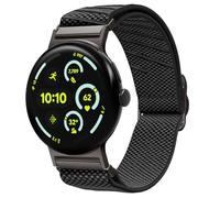 Spigen Lite Fit X Cinturino per Pixel Watch 5/4/3 45mm (2026-2024) | Cinturino leggero in tessuto con trama diagonale e fibbia in zinco per il modello 2026/25/24 - Nero