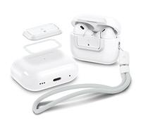 Spigen Lock Fit M [EZ FIT], Clip protettiva con Chiusura Sicura, Compatibile con Cuffie, AirPods Pro 2 (2023/2022) / AirPods Pro (2019) e con cinturino - Bianco