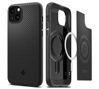 Spigen Cover per iPhone 15, Mag Armor MagFit, Compatibile con MagSafe - Nero Opaco