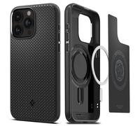 Spigen Cover per iPhone 15 Pro Max, Mag Armor MagFit, Compatibile con MagSafe - Nero Opaco