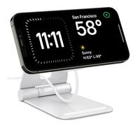 Spigen Mag Fit S Supporto di Ricarica Compatibile con Caricabatterie di MagSafe (2020-2023) Compatibile con iPhone 17/16/15-12 Modelle, AirPods Pro 3/2/1, AirPods 4 - Bianco