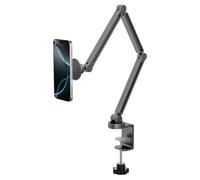 Spigen MagFit OneTap Supporto Telefono MagSafe Regolabile con Morsetto | Supporto per Letto&Scrivania Compatibile con iPhone 18 17 16 15 e Cover MagSafe/Pixelsnap per Galaxy S26 Pixel 11 10 - Grigio