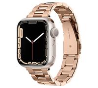 Spigen Modern Fit Cinturino per Apple Watch 12/11/10 42mm, 41/40/38mm | Cinturino acciaio inossidabile di alta qualità con connettori a pulsante per Apple Watch 9/8/7/SE3/SE2/SE/6/5/4 - Rose Gold