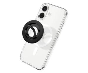 Spigen NanoPop MagFit Anello MagSafe per Telefono [Cerniera Rotante] | Supporto Compatibile con iPhone Duo 18 Pro Max 17 16 15 14 13 12, Pixel 11 10 e Cover MagSafe/Pixelsnap per Samsung - Nero