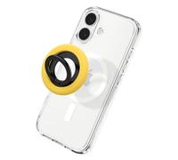 Spigen NanoPop MagFit Anello MagSafe per Telefono [Supporto a Cerniera Rotante] Compatibile con iPhone 17 17e 16 15 14 13 Pro e Cover MagSafe/Pixelsnap per Samsung S26 S25 Ultra, Pixel 10 10a - Giallo
