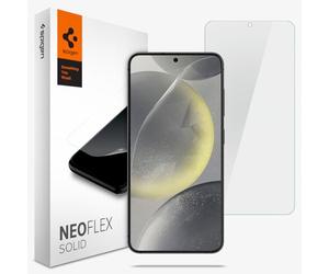Spigen NeoFlex Solid Pellicola [2 Pezzi] per Samsung Galaxy S24 | PET, Applicazione Bagnata, Alta Reattività, Custodia Compatibile, Anti-graffio