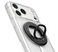 Spigen O-Mag MagFit+ Anello MagSafe Supporto FreeStop, Impugnatura Doppio Magnete per Accessori Magnetici, iPhone 17 17e 16 15 14 e Cover MagSafe/Pixelsnap per Samsung S26 S25, Pixel 10 10a - Carbonio