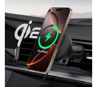 Spigen OneTap Pro 4 MagFit Qi2 15W Caricatore Wireless Auto MagSafe, Porta Cellulare Auto Magnetico, Supporto Telefono Auto Ricarica Wireless Compatibile con iPhone 17 16 15 14 13 12 - Gancio ventola