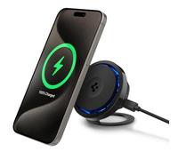 Spigen OneTap Pro3 CryoMax Caricatore Wireless iPhone con Supporto MagSafe [Raffreddamento & Portatile] Qi2 15W Certificato, Compatibile con iPhone 16/15/14 & Cover MagSafe di Samsung S25/S24 Pixel 9a