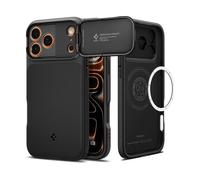 Spigen Cover per iPhone 17 Pro Max, Optik Armor MagFit, Compatibile con MagSafe [Protezione Fotocamera] - Nero Opaco