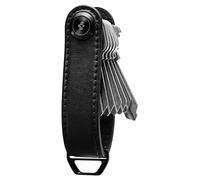 Spigen Portachiavi Valentinus Key Organizer con Anello a D | Organizzatore per chiavi in pregiata pelle vegana per uomo e donna con spazio per 3-6 chiavi per uso quotidiano - Nero