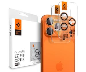 Spigen Protezione Fotocamera compatibile con iPhone 17 Pro, iPhone 17 Pro Max, 2 Pezzi, Arancione cosmico, Anello Individuale, Durezza 9H Pellicola prottetiva