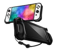 Spigen Rugged Armor Custodia Rigida da Viaggio Compatibile con Nintendo Switch OLED - Nero