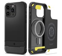 Spigen Cover per iPhone 15 Pro Max, Rugged Armor MagFit, Compatibile con MagSafe - Nero Opaco