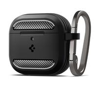 Spigen Cover Rugged Armor Compatibile con Airpods 4 2024 - Nero Opaco