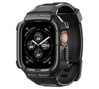 Spigen Rugged Armor Pro Cover con cinturino per Apple Watch Ultra 4/3/2/1 | Custodia unibody in TPU con cinturino regolabile e dettagli in fibra di carbonio, bordi rialzati per Apple Watch Ultra 49mm