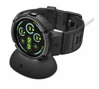 Spigen Cover con Cinturino Rugged Armor Pro in TPU Compatibile con Google Pixel Watch 4 41mm (2025) con Stand di Ricarica - Nero Opaco