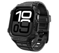 Spigen Cover con Cinturino Rugged Armor Pro 2 in TPU Compatibile con Apple Watch Series 11/10 46mm (2025/2024) - Nero Opaco