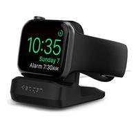 Spigen S350 Supporto per Apple Watch Ultra 4/3/2/1 e Serie 12-1/SE | Supporto di ricarica in TPU con base antiscivolo Nanotac compatibile con caricabatterie ufficiale - Nero