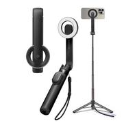 Spigen Bastone Selfie Compatibile con MagSafe Wondersnap MagFit S571W, Selfie Stick Bluetooth con Telecomando, Treppiede Magnetico Portatile per iPhone, Galaxy, Pixel, Xiaomi, GoPro etc - Nero