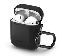 Spigen Silicone Fit Progettato per Apple Airpods 1 & 2 Custodia Cover Case [LED frontale non visibile] - Nero