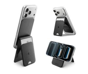 Spigen Slim Fold MagFit Portafoglio MagSafe con Supporto Regolabile | Porta Carte Magnetico con Treppiede per iPhone 18 Pro Max 17 17e 16 15 14 13 12 & Cover MagSafe e Pixelsnap