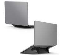 Spigen Slim Fold Supporto PC Portatile e Adesivo, Supporto Laptop Leggero e Stabile, Doppia Regolazione Ergonomica dell’Inclinazione, Antiscivolo, Compatibile con MacBook Pro/Air, Altri Modelli - Nero