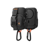 Spigen Snap Zip MagFit Custodia Organizer Magnetica MagSafe & Pixelsnap | Custodia pochette MagSafe con spazio per carte, clip per cintura e zaino, tasca con zip e massima comodità quotidiana - Nero
