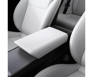 Spigen Tesla Model Y 2025 Juniper Model 3 Highland 2024 2025 Copertura per Console Centrale Bracciolo Cuscino, TPE Antiscivolo Protettore del Copertura per Bracciolo per Accessori Tesla - Bianco