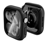 Spigen Thin Fit 360 Cover Impermeabile con Vetro Temperato Compatibile con Apple Watch 11/10 46mm (2025/2024), Custodia Protettiva con Protezione per lo schermo - Nero
