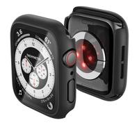 Spigen Thin Fit 360 Cover Impermeabile con Vetro Temperato Compatibile con Apple Watch SE3/SE2/6/SE/5/4 44mm, Custodia Protettiva con Protezione per lo schermo - Nero