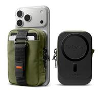 Spigen TinTap Zip MagFit Pouch Portafoglio Magnetico MagSafe & Pixelsnap | Pochette MagSafe EDC Porta carte con spazio per carte, tasca con zip, protezione RFID e aggancio sicuro - Verde Oliva